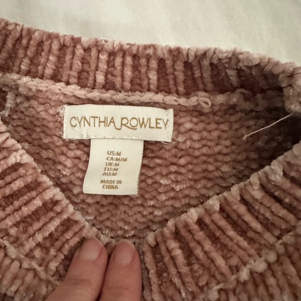 Cynthia Rowley Blush Textured Knit Sweater
